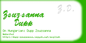 zsuzsanna dupp business card